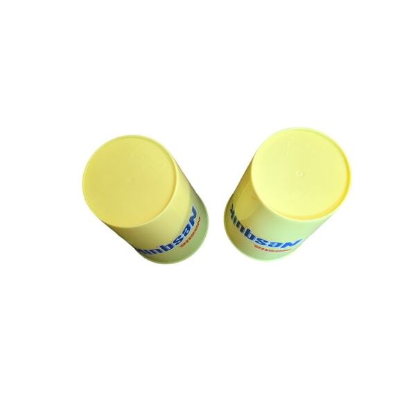 2 Nesquik Bunny Yellow Tall Plastic Cups Tumblers Rabbit Nestle Nesquick Promo - Picture 4 of 6